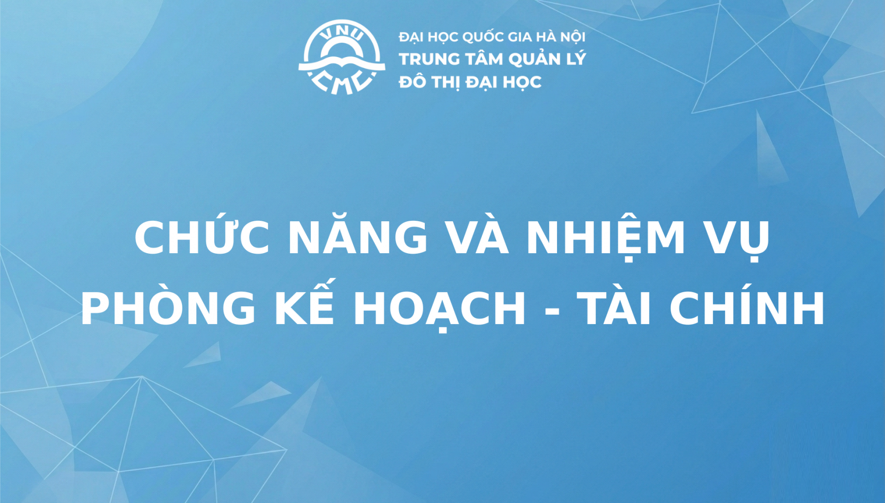 Chức năng và nhiệm vụ của Phòng Kế hoạch - Tài chính