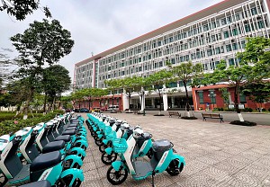 Xe đạp điện nội khu ĐHQGHN: Thêm tiện ích xanh, hiện đại đồng hành cùng sinh viên tại Hòa Lạc