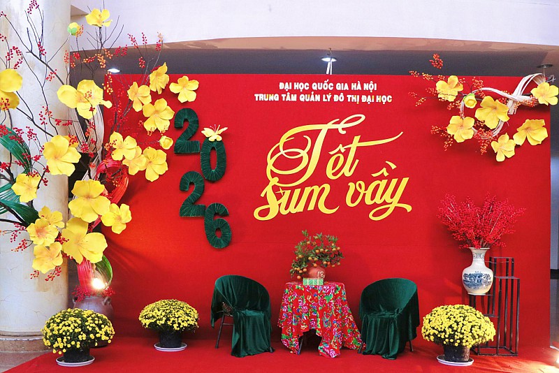 Trung tâm Quản lý đô thị đại học chỉnh trang cảnh quan, chào đón năm mới tại Khu đô thị ĐHQGHN